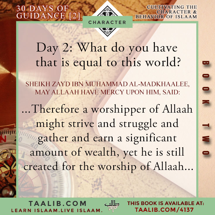 [30 DAYS-Book 2] Day 2: What do you have that is equal to this world?