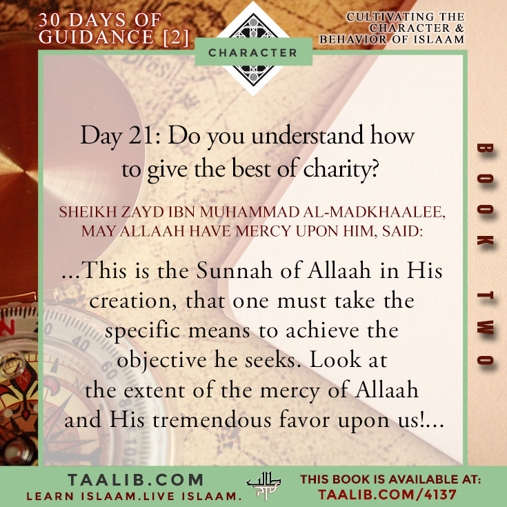 [30 DAYS-Book 2] Day 21: Do you understand how to give the best of charity?