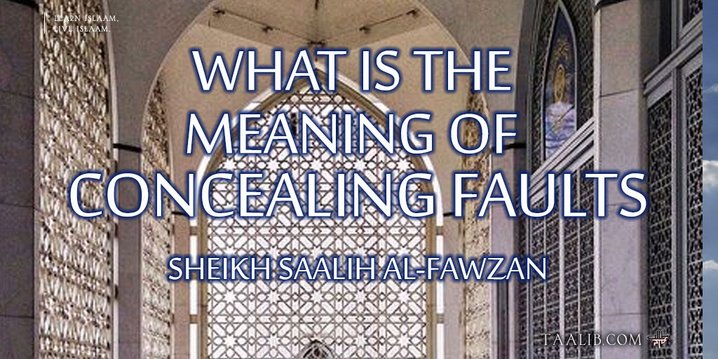 What Is The Meaning Of Concealing Faults?
